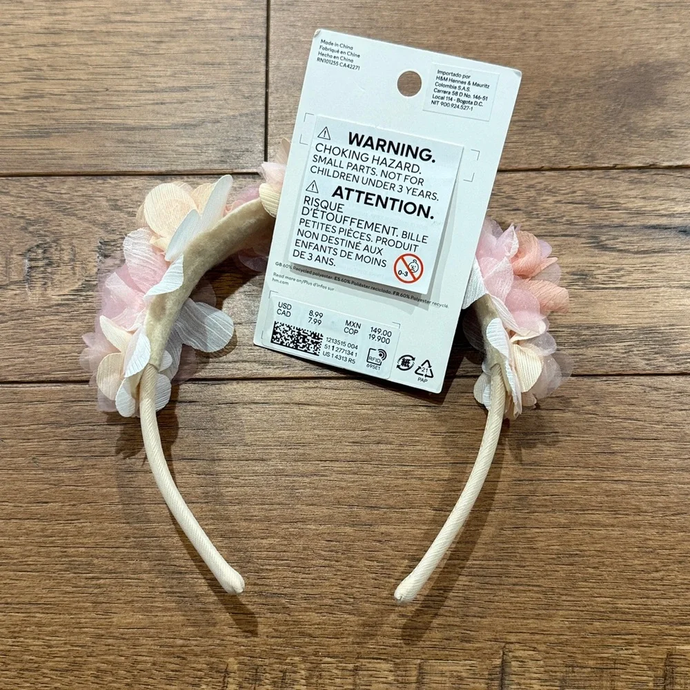 H&M Girls Flowered Headband - NWT